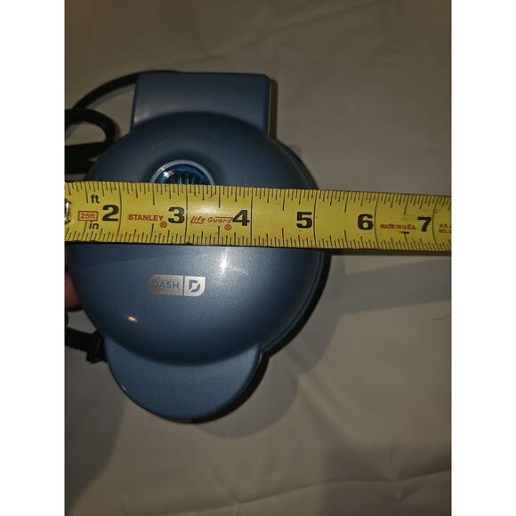 Dash 5" Mini Egg waffle Maker Slightly Used Condition Blue Non-Stick Material - Picture 3 of 3